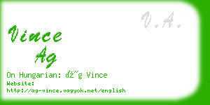 vince ag business card